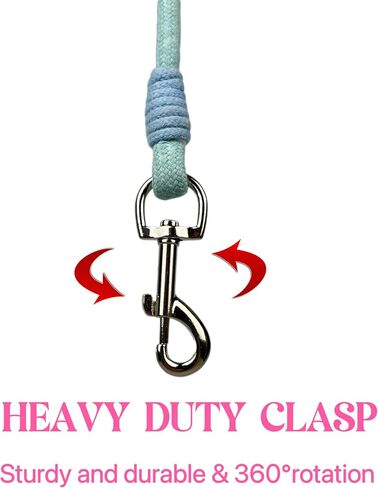 Rope Dog Leash 6ft Long with Blue Penguin Decoration,Traffic Padded Two Handle for Control Safety Training Leashes for Small Medium Large Dogs（6ft,Blue） in Saudi Arabia