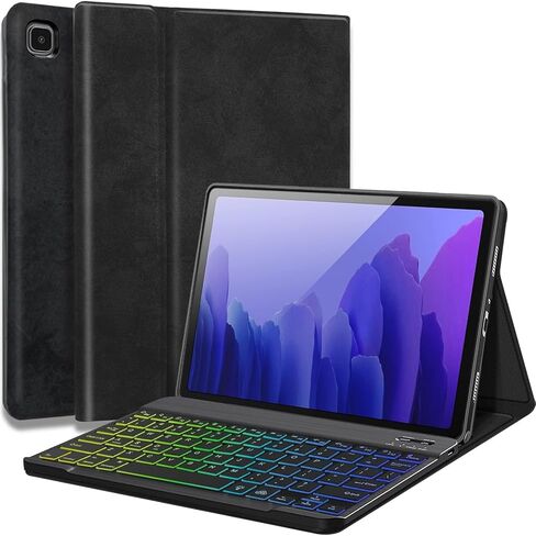 Case with Keyboard for Samsung Galaxy Tab A7 10.4-Inch 2020 (SM-T500/T505/T507), 7 Color Rainbow Backlight Detachable Bluetooth Keyboard Cover for Tablet A7 (A7 10.4 2020) in Kuwait