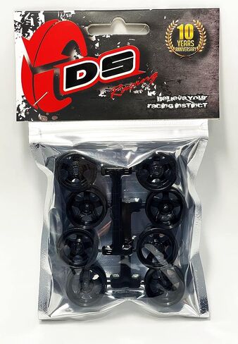 DS Racing 8-Piece Black Wheel Rims Set for Kyosho Mini-Z AWD MA020 MA030 RC 1/24 1/28 Mini-Q DRZ GLD 20mm Diameter (8X Wide Wheels) in Saudi Arabia