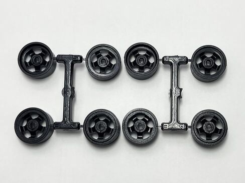 DS Racing 8-Piece Black Wheel Rims Set for Kyosho Mini-Z AWD MA020 MA030 RC 1/24 1/28 Mini-Q DRZ GLD 20mm Diameter (8X Wide Wheels) in Saudi Arabia