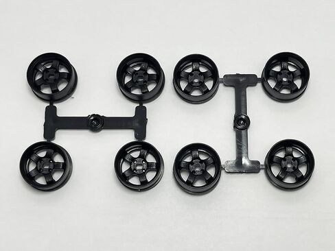 DS Racing 8-Piece Black Wheel Rims Set for Kyosho Mini-Z AWD MA020 MA030 RC 1/24 1/28 Mini-Q DRZ GLD 20mm Diameter (8X Wide Wheels) in Saudi Arabia