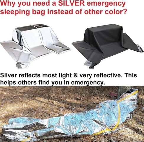 Emergency Bivy Sack Bivy Bag - Emergency Sleeping Bags 4 Pack Mylar Survival Sleeping Bag Emergency Bivvy Sack Waterproof Lightweight Foil Military Patriot Compact Gear Blanket Thermal Escape Camping in Saudi Arabia
