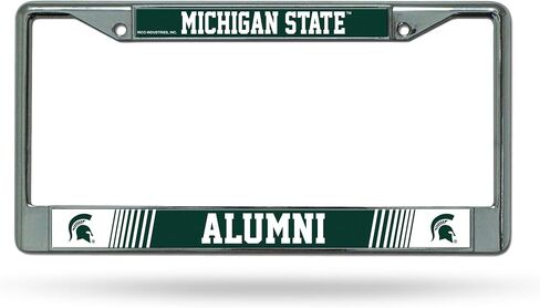 إطار من الكروم الفضي مقاس 30.48 سم × 15.24 سم من Rico Industries NCAA Michigan State Spartans Alumni مع إدراج ملصق in Saudi Arabia