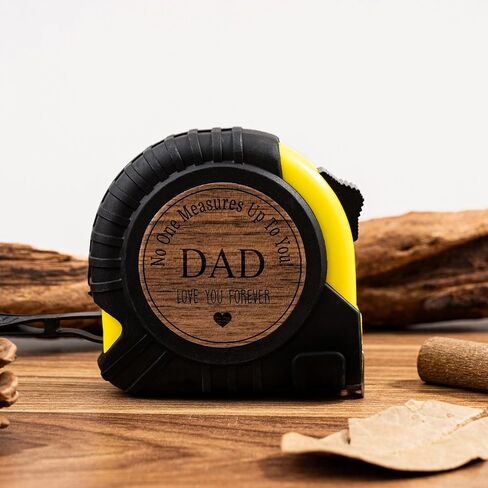 Personalized Tape Measure Fathers Day Gift for Dad, Engraved Tape Measure, Christmas Birthday Gift for Dad, No One Measures Up to You, Tool Gifts Woodworker Gifts Carpenter Gifts (Black-(Dad)) in Saudi Arabia