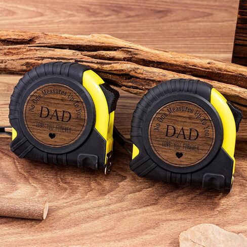 Personalized Tape Measure Fathers Day Gift for Dad, Engraved Tape Measure, Christmas Birthday Gift for Dad, No One Measures Up to You, Tool Gifts Woodworker Gifts Carpenter Gifts (Black-(Dad)) in Saudi Arabia