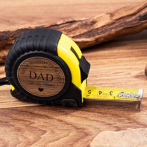 Personalized Tape Measure Fathers Day Gift for Dad, Engraved Tape Measure, Christmas Birthday Gift for Dad, No One Measures Up to You, Tool Gifts Woodworker Gifts Carpenter Gifts (Black-(Dad)) in Saudi Arabia