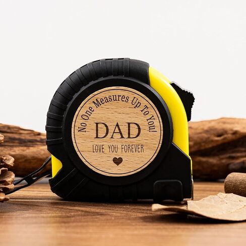 Personalized Tape Measure Fathers Day Gift for Dad, Engraved Tape Measure, Christmas Birthday Gift for Dad, No One Measures Up to You, Tool Gifts Woodworker Gifts Carpenter Gifts (Black-(Dad)) in Saudi Arabia