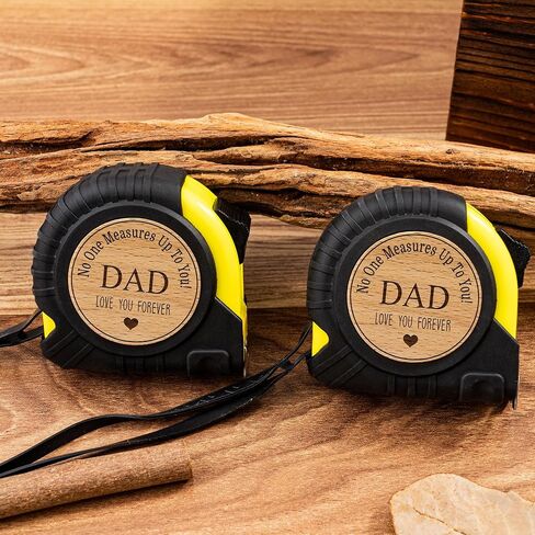 Personalized Tape Measure Fathers Day Gift for Dad, Engraved Tape Measure, Christmas Birthday Gift for Dad, No One Measures Up to You, Tool Gifts Woodworker Gifts Carpenter Gifts (Black-(Dad)) in Saudi Arabia