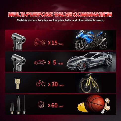 Air Compressor, Tire Inflator Portable Air Pump 150 PSI for Car Tires Bikes Balls Balloons and Other Inflatables with Digital Gauge Cordless Electric Inflator Rechargeable 4000 mAh Battery in Saudi Arabia