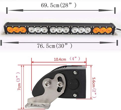 صف واحد LED ضوء 32 بوصة 180 واط ثنائي اللون على الطرق الوعرة ضوء بار أبيض كهرماني أصفر بقعة فيضان كومبو شعاع LED العمل ضوء الغوص على الطرق الوعرة القيادة الضباب ضوء العمل لفورد جي إم سي رام UTV in Saudi Arabia
