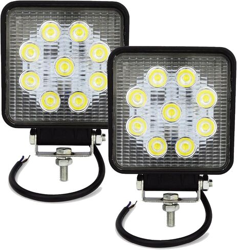 Willpower 2 Pieces 9 inch 294W LED Pods Light Bar Black Round 24000Lm Waterproof Spot Beam Led Work Light Off Road Lights Driving Light Compatible with Truck SUV ATV Tractor Boat in Saudi Arabia
