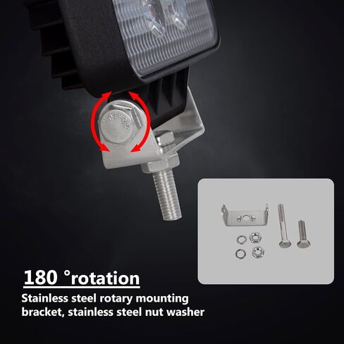 Willpower 2 Pieces 9 inch 294W LED Pods Light Bar Black Round 24000Lm Waterproof Spot Beam Led Work Light Off Road Lights Driving Light Compatible with Truck SUV ATV Tractor Boat in Saudi Arabia