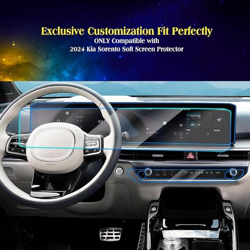 2024 EV9 Sorento متوافق مع 2024 Kia ​​Sorento EV9 واقي الشاشة 2024 Kia ​​Sorento EV9 مزدوج 12.3 بوصة يعرض واقي الشاشة Kia Sorento EV9 الملحقات 2024 (قطعتان) in Kuwait