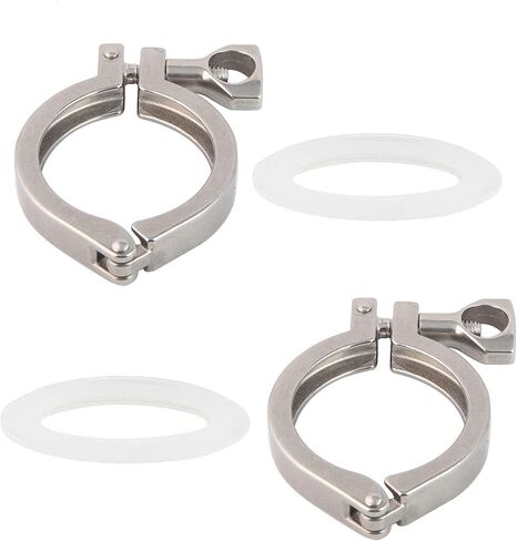 2" Tri Clamp Clover, Stainless Steel Single Pin Heavy Duty Sanitary Tri Clamp Clover for Ferrule OD 64mm (Pack of 2) in Kuwait
