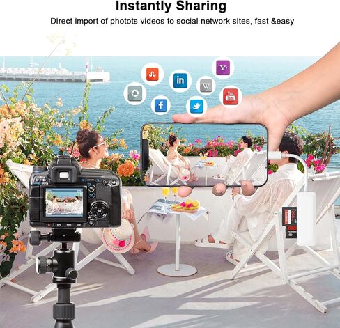 Lightning to SD Card Reader for iPhone, [Apple MFi Certified] SD/TF/XD Memory Card Reader for iPhone, Supports SD/TF/XD Cards Trail Camera Viewer for iPhone 14 13 12 11 XS XR X 8 iPad, Plug and Play in Saudi Arabia