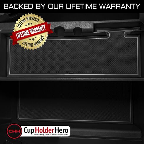 CupHolderHero يناسب ملحقات Ford F150 2021-2023، حشوات حامل أكواب داخلية فاخرة مضادة للانزلاق ومضادة للغبار، وسجادات وحدة التحكم المركزية، وبطانات جيب الباب، مجموعة 38 قطعة (دلو SuperCrew) (زخرفة برتقالية) in Kuwait