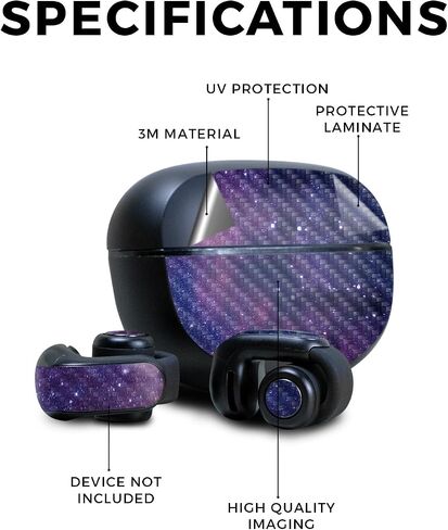 Glossy Glitter Skin Compatible with Bose Ultra Open Earbuds - Dreamy Reef - Premium 3M Vinyl Protective Wrap Decal Cover - Easy to Apply | Crafted in The USA by MightySkins in Kuwait
