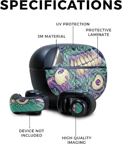 Glossy Glitter Skin Compatible with Bose Ultra Open Earbuds - Dreamy Reef - Premium 3M Vinyl Protective Wrap Decal Cover - Easy to Apply | Crafted in The USA by MightySkins in Kuwait