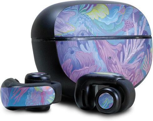 Glossy Glitter Skin Compatible with Bose Ultra Open Earbuds - Dreamy Reef - Premium 3M Vinyl Protective Wrap Decal Cover - Easy to Apply | Crafted in The USA by MightySkins in Kuwait