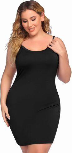 IN'VOLAND Women Full Slips Sexy Chemise Nightgown V Neck Straight Dress Nightwear (Light Khaki, 16 Plus) in Saudi Arabia