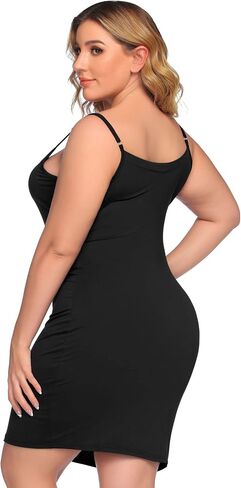 IN'VOLAND Women Full Slips Sexy Chemise Nightgown V Neck Straight Dress Nightwear (Light Khaki, 16 Plus) in Saudi Arabia