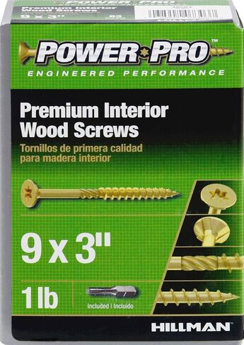 48584 Wood Screws, #9 x 3, Premium Star Drive Indoor Cabinet Screws, Gold Yellow Zinc, 1lb Box in Saudi Arabia