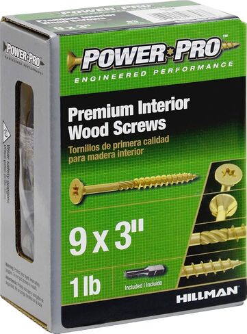 48584 Wood Screws, #9 x 3, Premium Star Drive Indoor Cabinet Screws, Gold Yellow Zinc, 1lb Box in Saudi Arabia