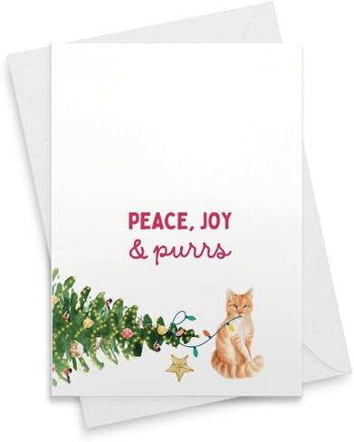 Cat Christmas Cards, Holiday Card Set, Cats, Cat Stationery, Cat Cards, Christmas Cards Cats, Pets, Family Cards, Cat Lover, Tuxedo Cat [00963] in Saudi Arabia