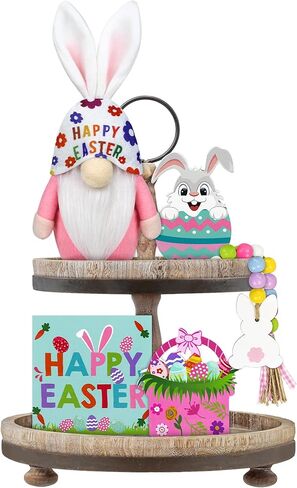 تيفسون 5 قطع ديكور لصينية عيد الفصح - أخضر، قهوة، خشب in Kuwait