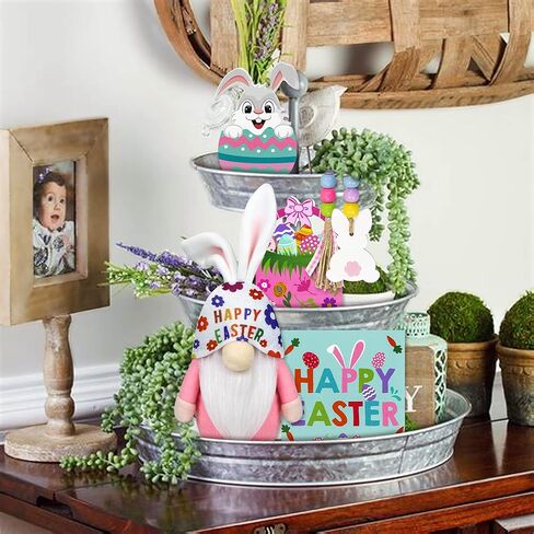 تيفسون 5 قطع ديكور لصينية عيد الفصح - أخضر، قهوة، خشب in Kuwait