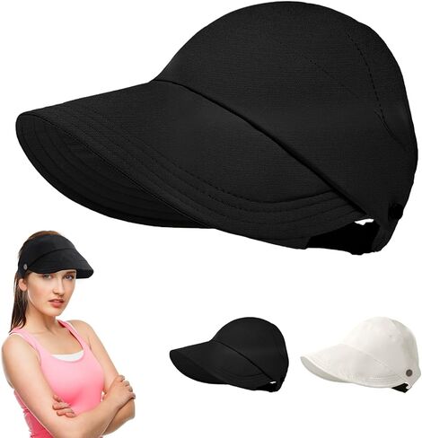 قبعة شمسية مجوفة للحماية من الأشعة فوق البنفسجية في الهواء الطلق، قبعة شمسية فارغة للحماية من الأشعة فوق البنفسجية بحافة كبيرة للنساء، قبعات شمسية قابلة للطي للنساء in Kuwait