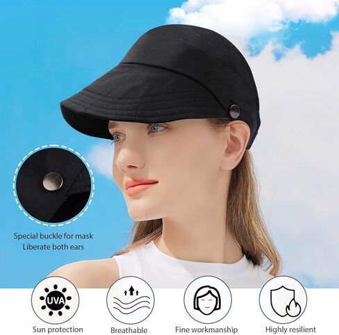 قبعة شمسية مجوفة للحماية من الأشعة فوق البنفسجية في الهواء الطلق، قبعة شمسية فارغة للحماية من الأشعة فوق البنفسجية بحافة كبيرة للنساء، قبعات شمسية قابلة للطي للنساء in Kuwait