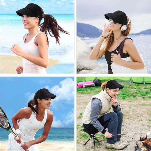 قبعة شمسية مجوفة للحماية من الأشعة فوق البنفسجية في الهواء الطلق، قبعة شمسية فارغة للحماية من الأشعة فوق البنفسجية بحافة كبيرة للنساء، قبعات شمسية قابلة للطي للنساء in Kuwait