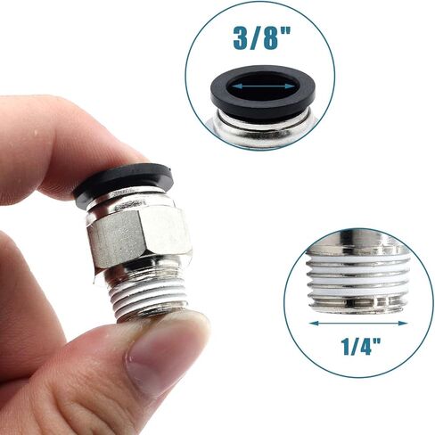 10 حزمة 3/8 "NPT موصلات مستقيمة دفع في توصيل تركيبات توصيل سريع تركيبات الهواء PC3/8-R02 دفع لتوصيل التركيبات in Kuwait