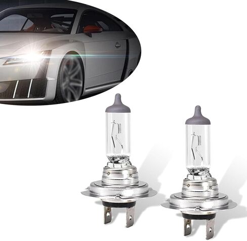 Pack-2 Car 9005 Halogen Bulbs, 55W 12V Quartz Lamp, Super Bright Beam Low/High Beam Fog Light Replacement, All-in-one Plug and Play Bulb, Universal Lighting Accessories for Cars (White Light) in Saudi Arabia