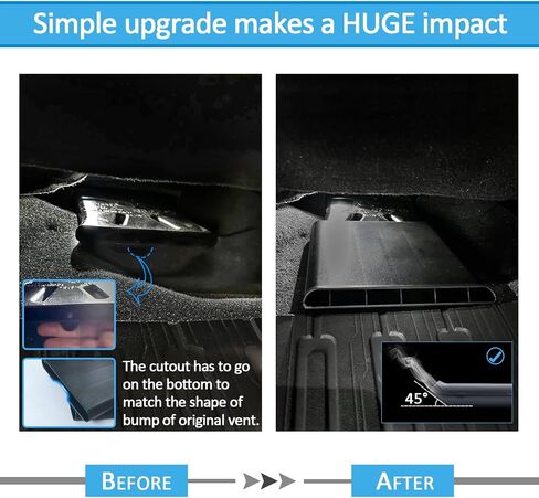 TOPINSTALL لعاكسات فتحة تهوية الركاب الخلفية المتوافقة مع 2021-2024 Chevy Tahoe/Suburban/GMC Yukon، ملحقات تمديد فتحة تهوية الصيف الباردة أسفل اتجاه فتحة تهوية المقعد in Kuwait