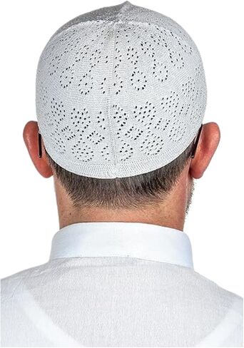 Kufi Hats for Men Muslim, Muslim Hats for Men, Muslim Cap for Men, Muslim Knitting Kufi Hats for Men, Islamic Gifts for Men, Muslim Gifts for Men, Islamic Prayer Cap, Taqiyah Cap, Kufi Cap, Pack of 6 in Saudi Arabia