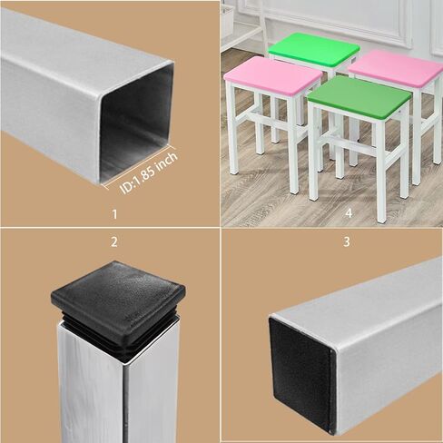 20 قطعة من سدادات الأنابيب المربعة، أغطية نهاية بلاستيكية مقاس 2 بوصة لسياج الأنابيب الفولاذية in Kuwait