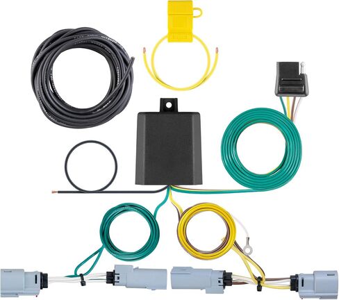 CURT 56399 Vehicle-Side Custom 4-Pin Trailer Wiring Harness, Fits Select Chrysler Pacifica, Voyager , Black in Saudi Arabia