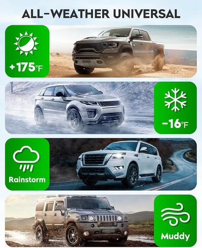 سجادات أرضية مناسبة لسيارة Jeep Gladiator 2020 2021 2022 2023 2024، بطانات أرضية TPE مناسبة لجميع الأحوال الجوية، سجادات سيارة للصف الأمامي والثاني (أسود، مجموعة من 3) in Kuwait