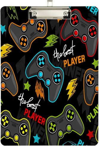 African Zoo Animal Clipboard Animals Pattern Office School Nursing Acrylic Clip Board for Standard A4 Letter Size 9" x 12.5" with Gold Low Profile Metal Clip in Saudi Arabia