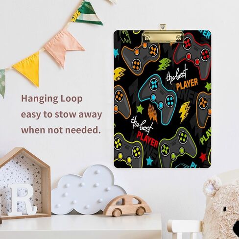 African Zoo Animal Clipboard Animals Pattern Office School Nursing Acrylic Clip Board for Standard A4 Letter Size 9" x 12.5" with Gold Low Profile Metal Clip in Saudi Arabia