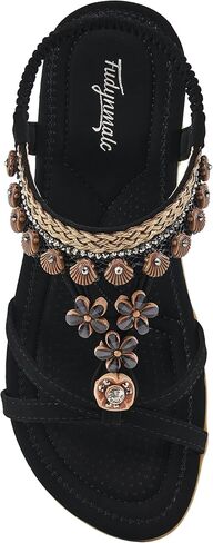 FUDYNMALC Womens Sandals Flat Shoes: Casual Summer Dressy Sandals Women Gladiator Comfortable Walking Flats Sandal in Kuwait