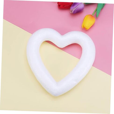18pcs Bubble Heart Wreath Making Form Tulip Wreath for Front Door Winter Wreaths for Front Door Outside Foam Hearts Home Decor Items Wedding Foam Wreath Form Modeling Props White in Saudi Arabia