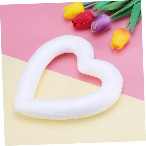 18pcs Bubble Heart Wreath Making Form Tulip Wreath for Front Door Winter Wreaths for Front Door Outside Foam Hearts Home Decor Items Wedding Foam Wreath Form Modeling Props White in Saudi Arabia