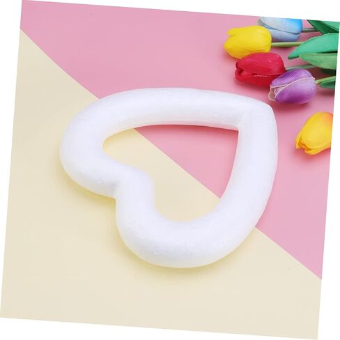 18pcs Bubble Heart Wreath Making Form Tulip Wreath for Front Door Winter Wreaths for Front Door Outside Foam Hearts Home Decor Items Wedding Foam Wreath Form Modeling Props White in Saudi Arabia