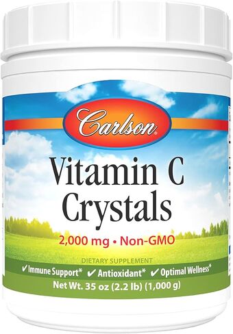 Carlson - Non-GMO Vitamin C Crystals, 2000 mg, Vitamin C Powder, Immune Support, Antioxidant, 35 oz (1000 g) in Saudi Arabia