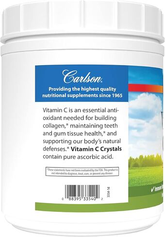 Carlson - Non-GMO Vitamin C Crystals, 2000 mg, Vitamin C Powder, Immune Support, Antioxidant, 35 oz (1000 g) in Saudi Arabia