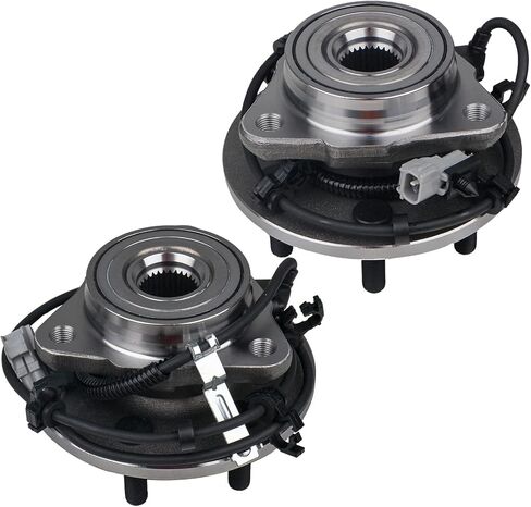 Autoround 515008+515009 Front Left/Right Wheel Hub and Bearing Assembly Replacement for 1997-2004 Dodge Dakota/ 1998-2003 Durango 4WD 6 Lugs w/ABS in Saudi Arabia