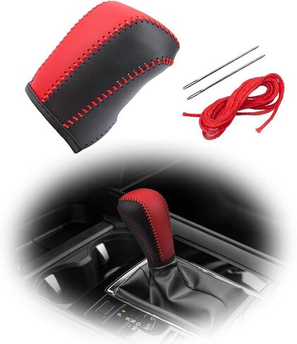 Trim for Mazda M3 CX-30 CX-50 Accessories Auto Gear Shift Knob Cover Trim Cap Protector Interior Sport Style - Carbon Fiber Grain (A1) in Saudi Arabia